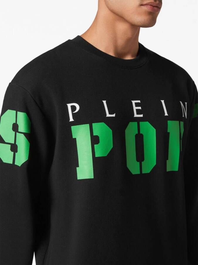 Plein Sport Sweater met logoprint Zwart