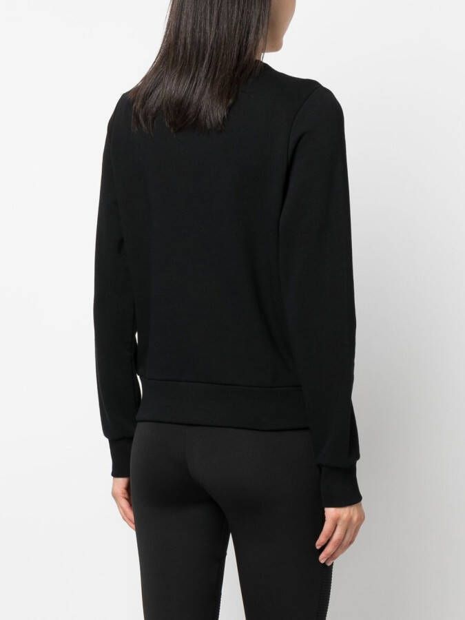 Plein Sport Sweater met metallic logo Zwart