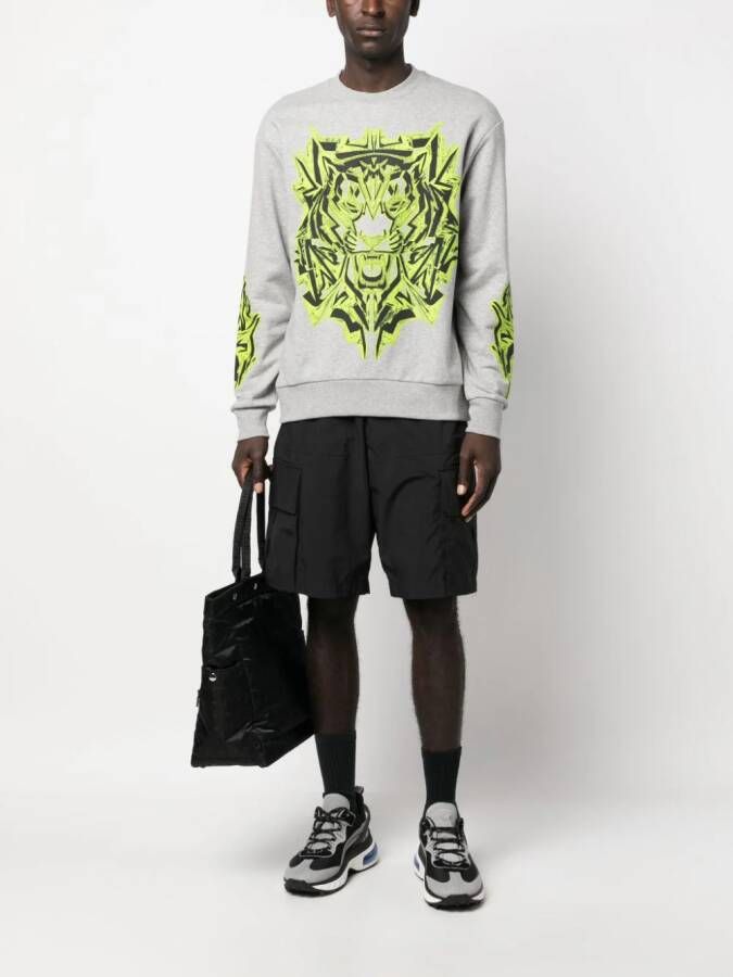 Plein Sport Sweater met tijgerlogo Grijs