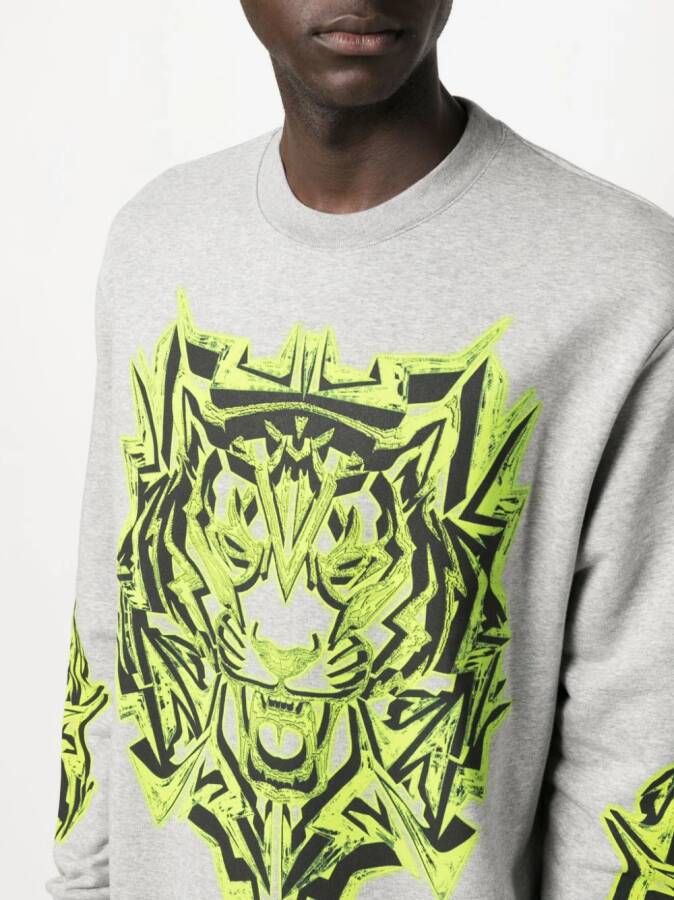 Plein Sport Sweater met tijgerlogo Grijs