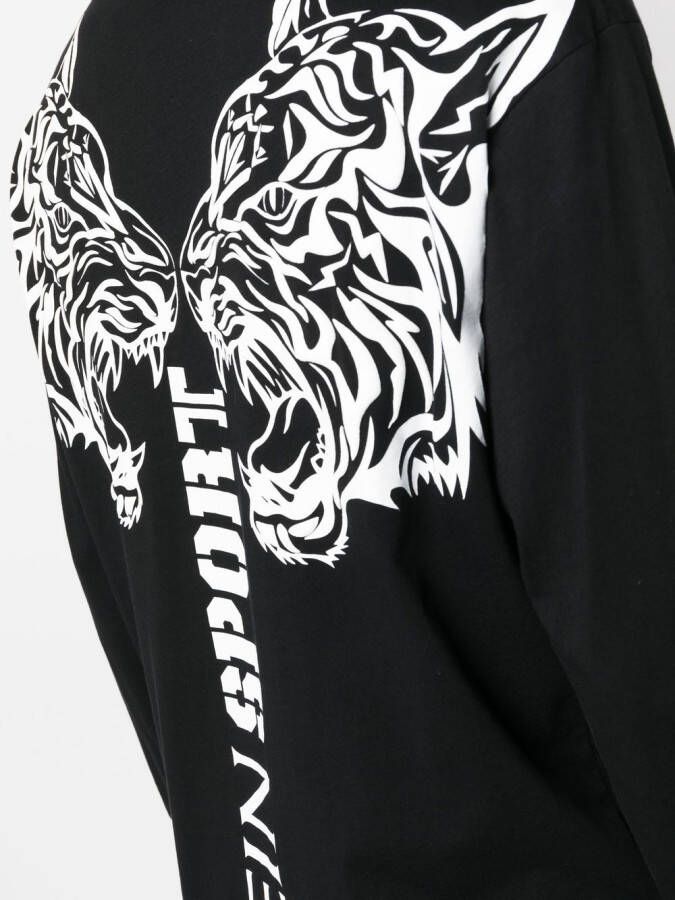 Plein Sport T-shirt met tijgerpatroon Zwart