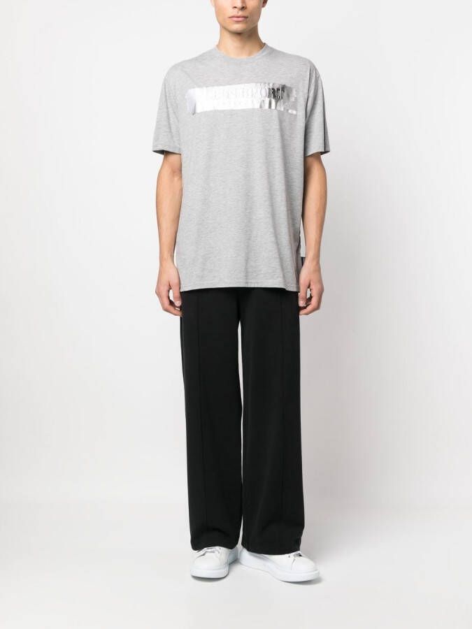 Plein Sport T-shirt met logo-reliëf Grijs