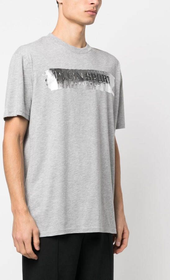 Plein Sport T-shirt met logo-reliëf Grijs
