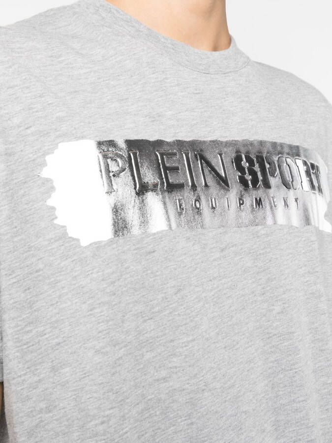 Plein Sport T-shirt met logo-reliëf Grijs
