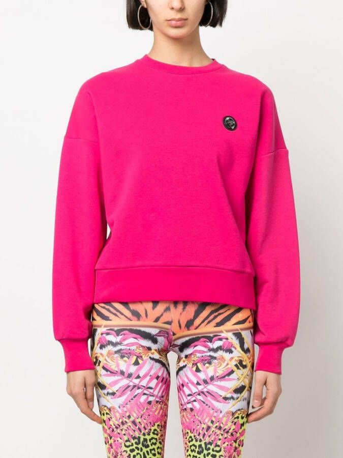 Plein Sport T-shirt met logopatch Roze