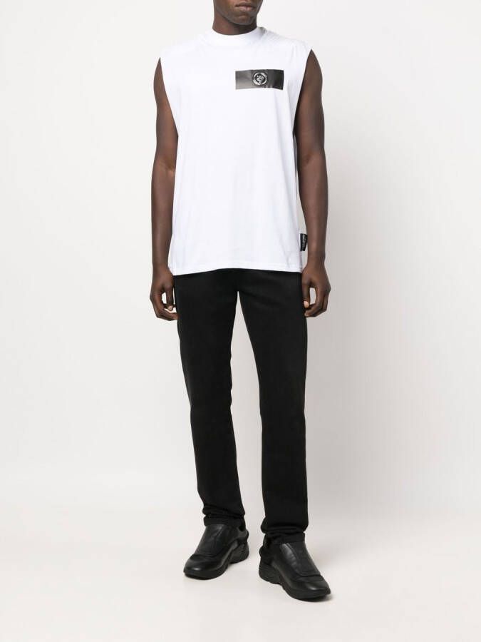 Plein Sport T-shirt met logopatch Wit