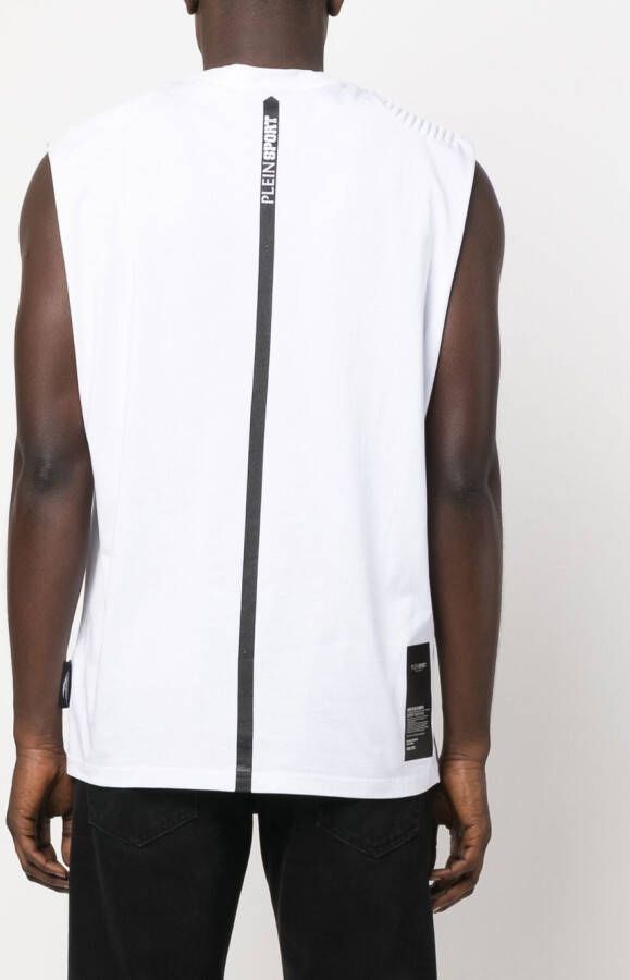 Plein Sport T-shirt met logopatch Wit