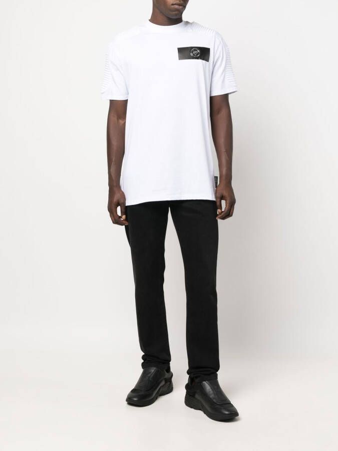 Plein Sport T-shirt met logopatch Wit