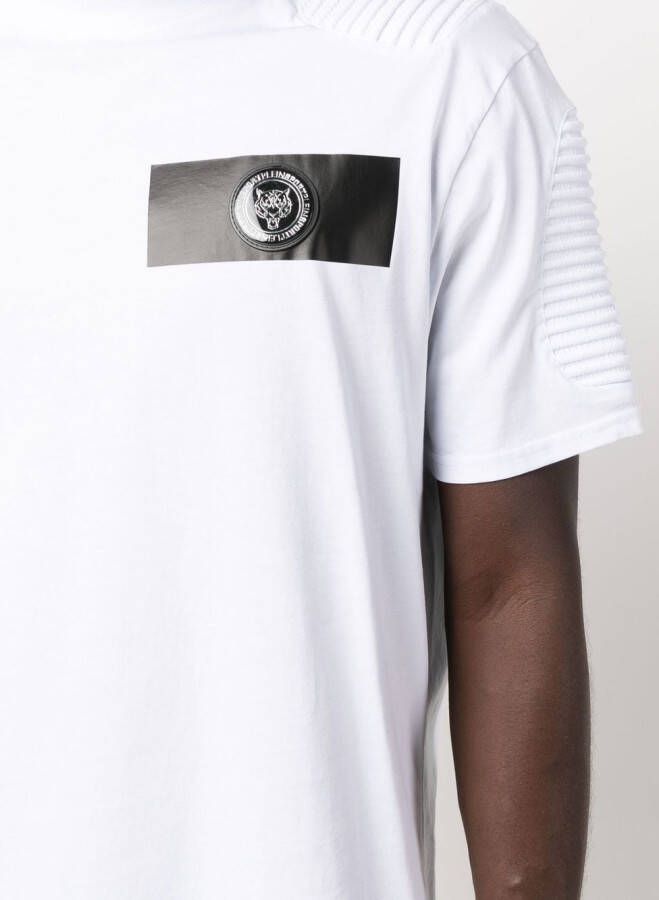 Plein Sport T-shirt met logopatch Wit