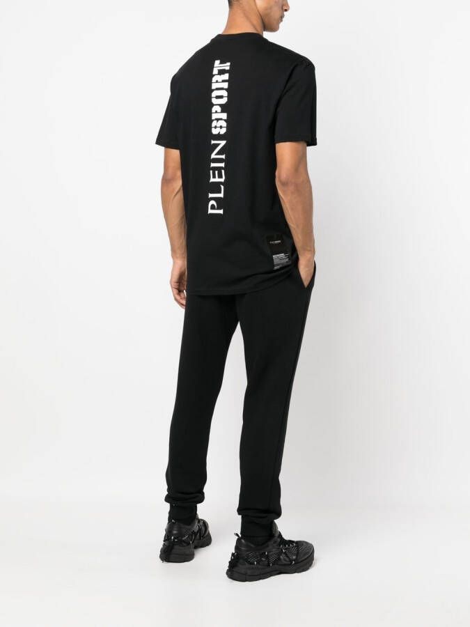 Plein Sport T-shirt met logopatch Zwart