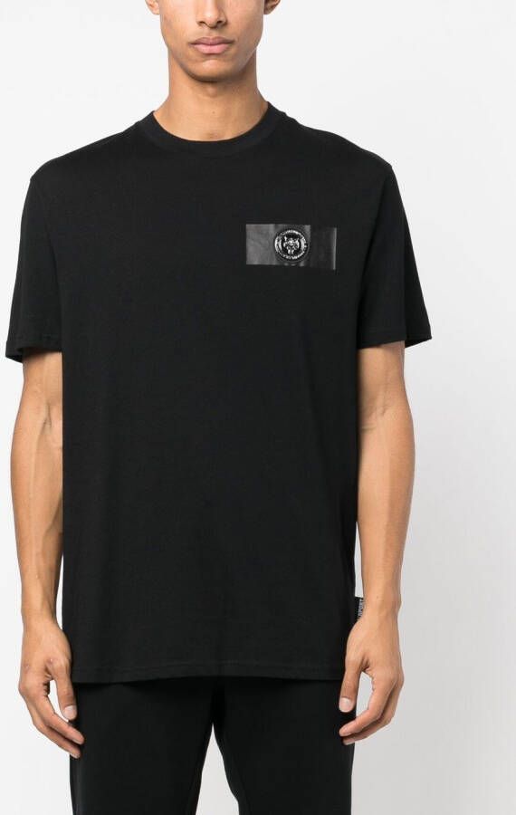 Plein Sport T-shirt met logopatch Zwart
