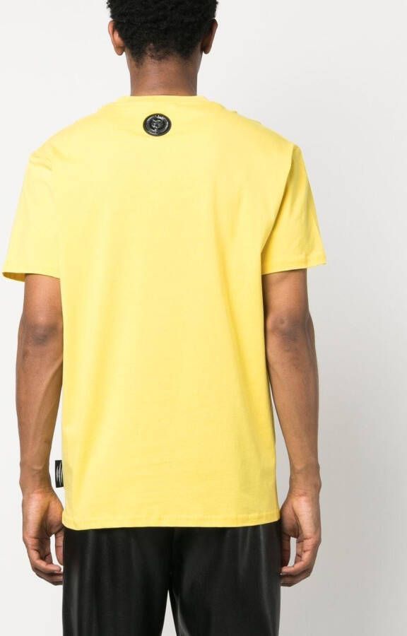 Plein Sport T-shirt met logoprint Geel