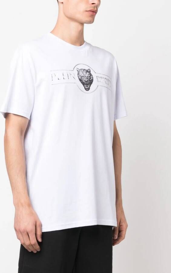 Plein Sport T-shirt met logoprint Wit