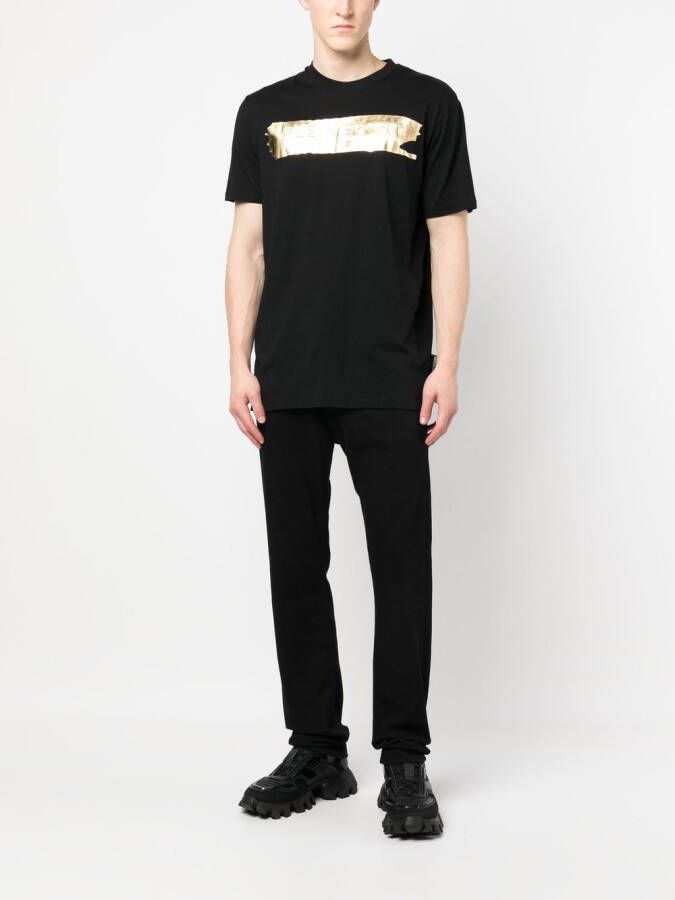 Plein Sport T-shirt met logoprint Zwart