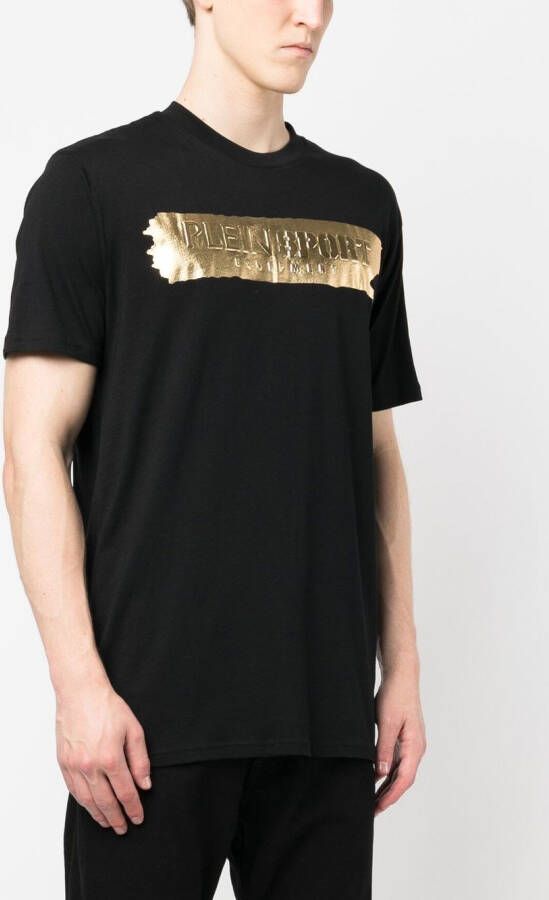 Plein Sport T-shirt met logoprint Zwart