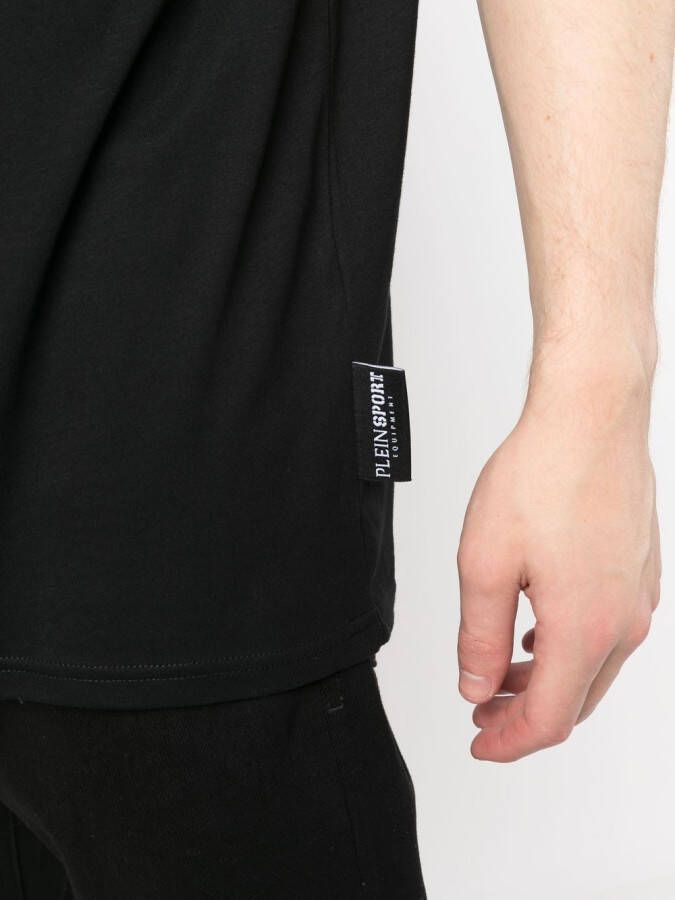 Plein Sport T-shirt met logoprint Zwart