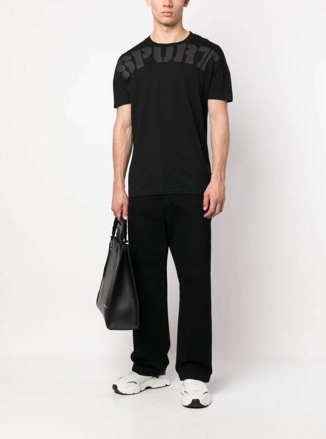Plein Sport T-shirt met logoprint Zwart