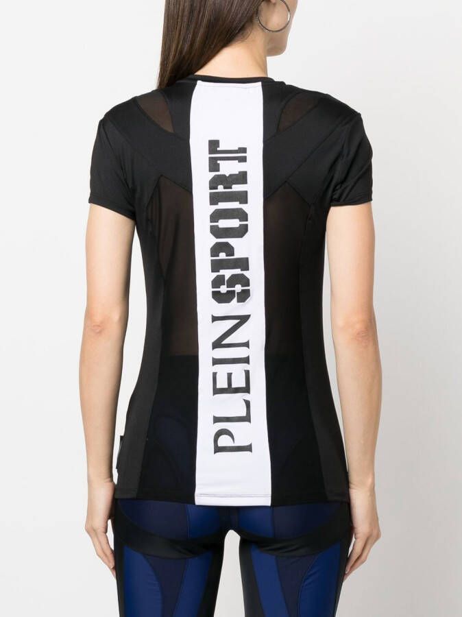 Plein Sport T-shirt met logoprint Zwart