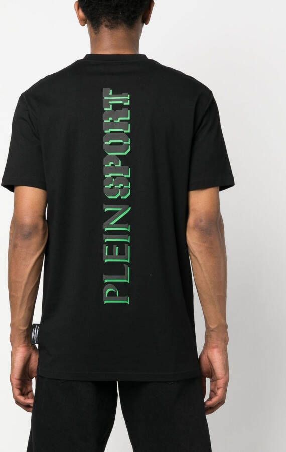 Plein Sport T-shirt met logoprint Zwart