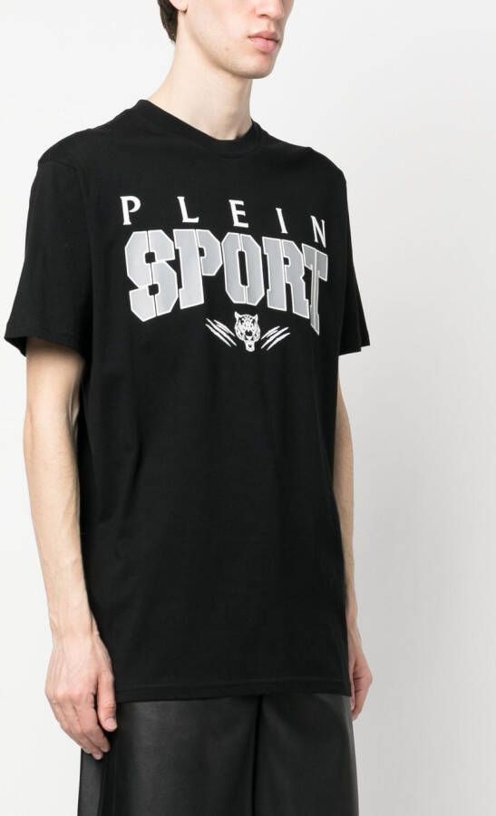 Plein Sport T-shirt met logoprint Zwart