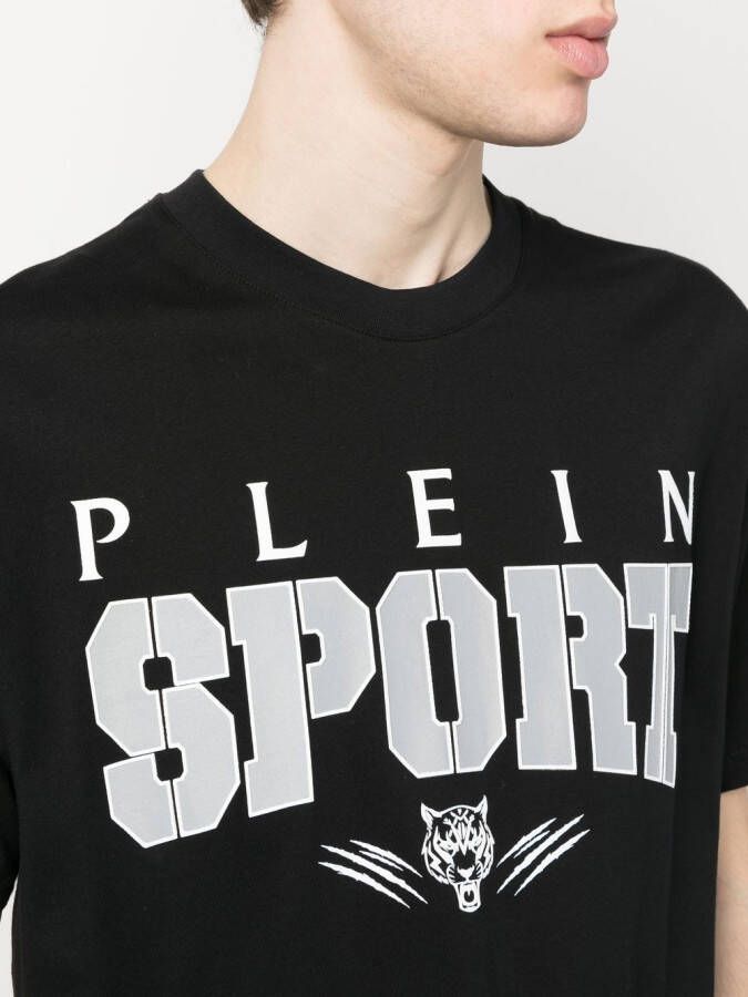 Plein Sport T-shirt met logoprint Zwart