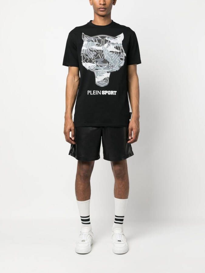 Plein Sport T-shirt met logoprint Zwart