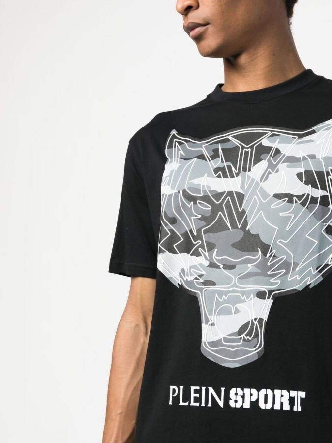 Plein Sport T-shirt met logoprint Zwart