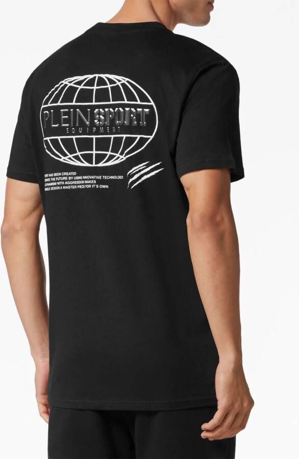 Plein Sport T-shirt met logoprint Zwart