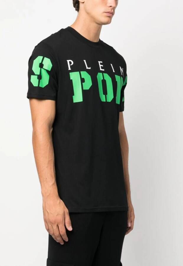 Plein Sport T-shirt met logoprint Zwart