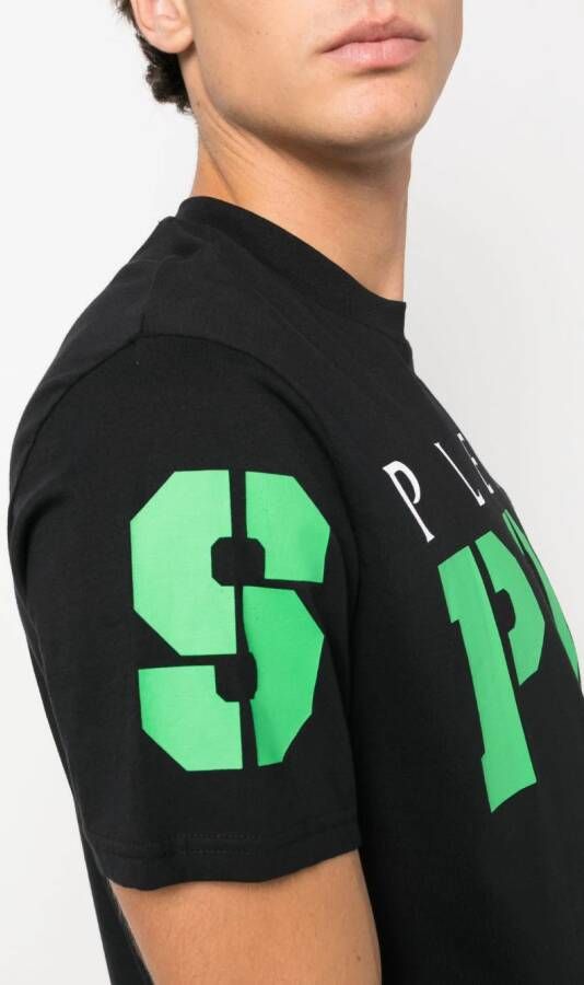 Plein Sport T-shirt met logoprint Zwart
