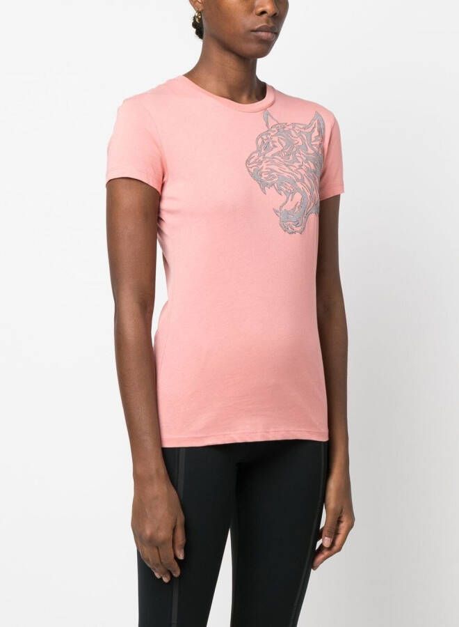 Plein Sport T-shirt met ronde hals Roze