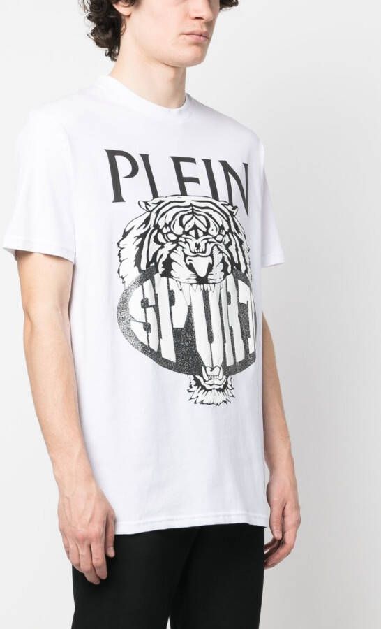 Plein Sport T-shirt met ronde hals Wit