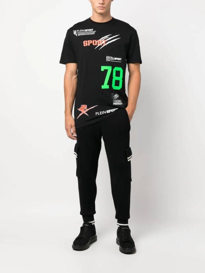 Plein Sport T-shirt met ronde hals Zwart