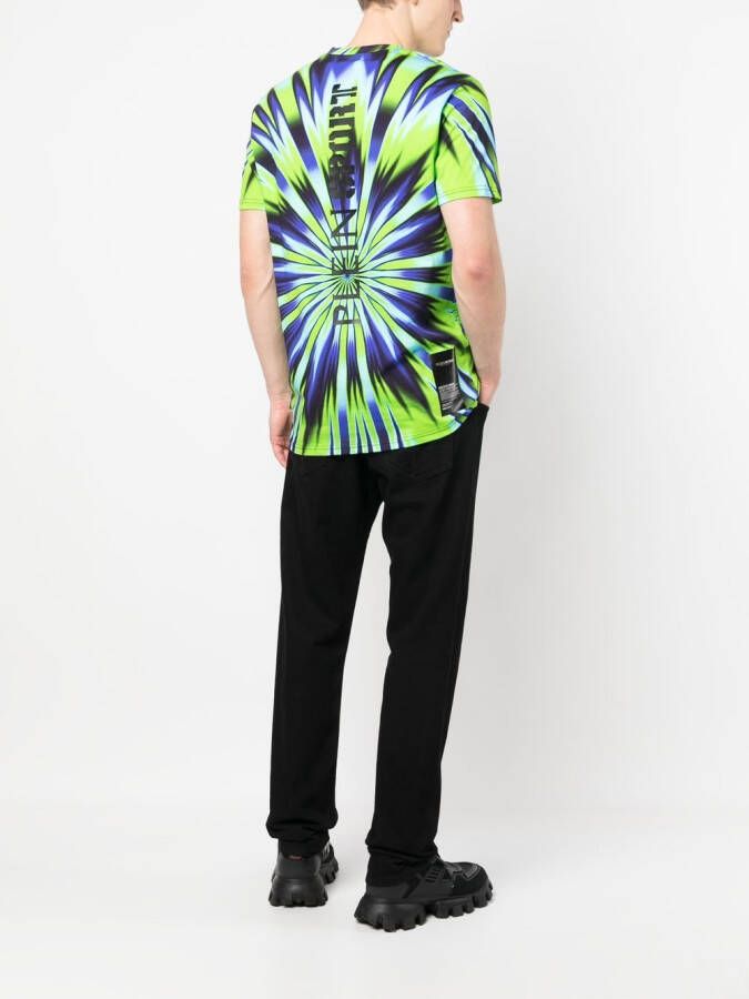 Plein Sport T-shirt met tie-dye print Groen