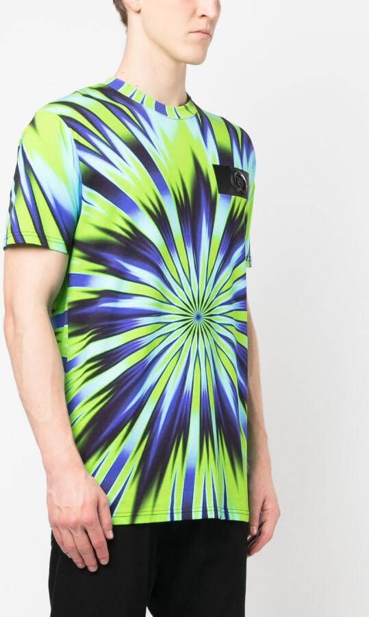 Plein Sport T-shirt met tie-dye print Groen