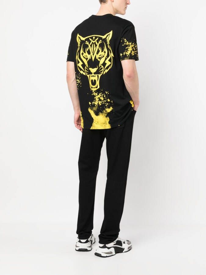 Plein Sport T-shirt met verfprint Zwart