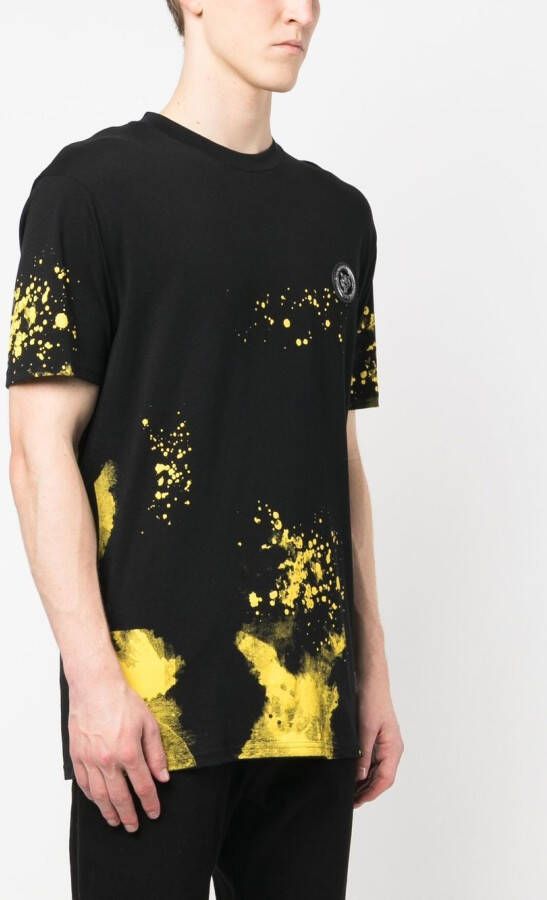 Plein Sport T-shirt met verfprint Zwart