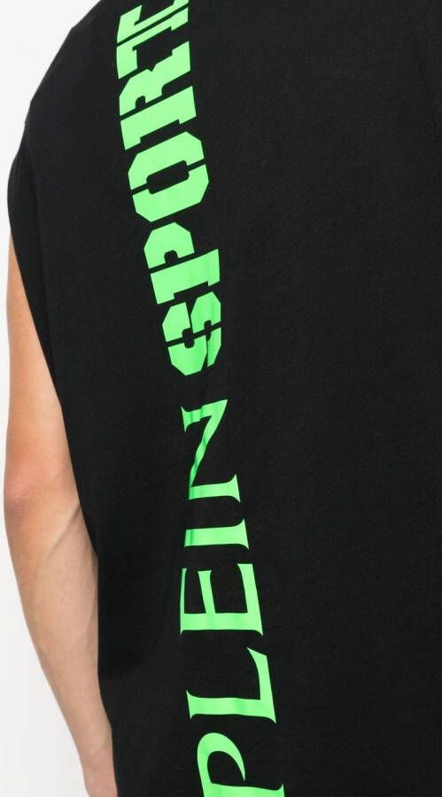 Plein Sport Tanktop met logopatch Zwart