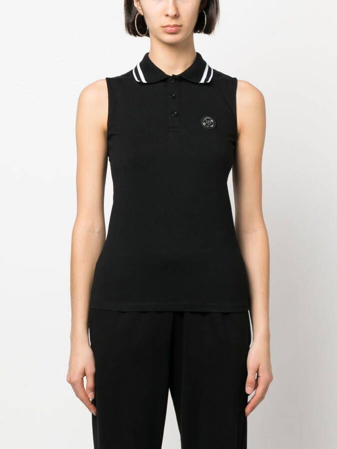 Plein Sport Tanktop met polokraag Zwart