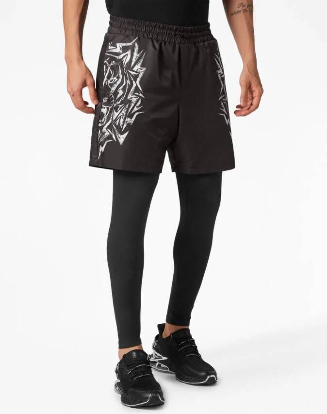 Plein Sport Legging met tijgerprint Zwart