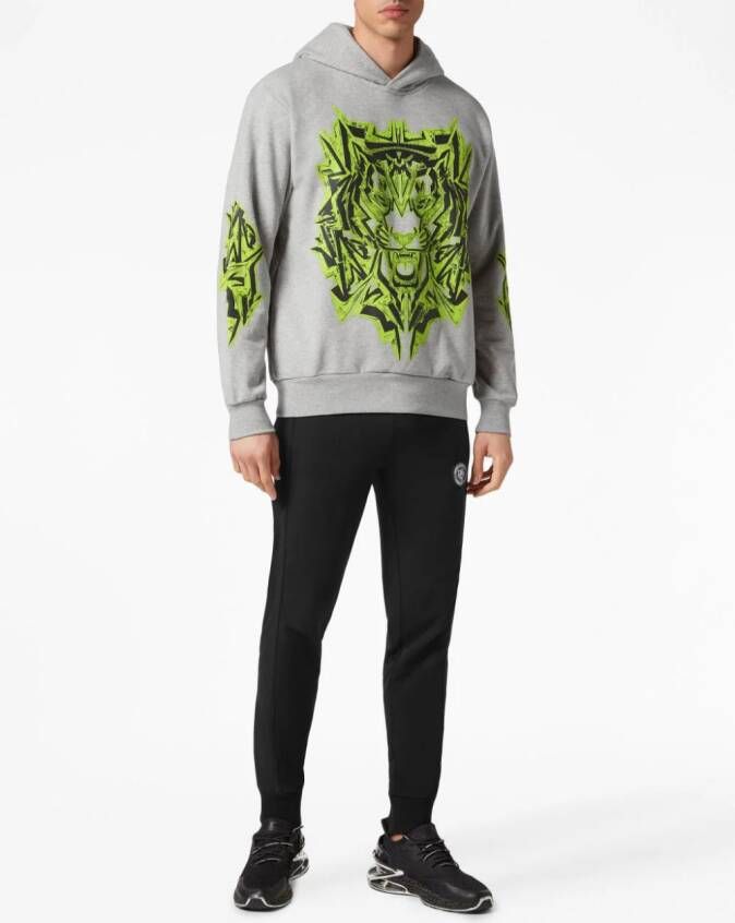 Plein Sport Hoodie met print Grijs