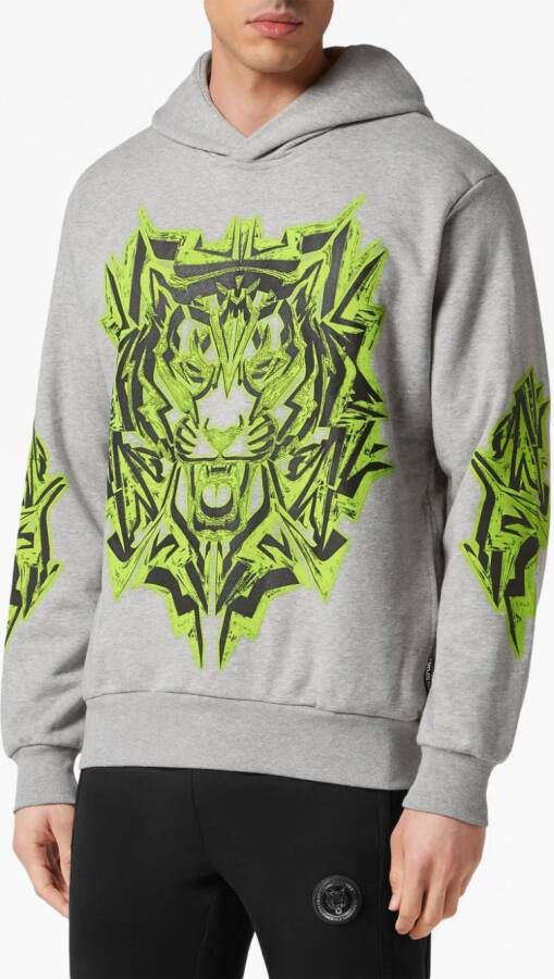 Plein Sport Hoodie met print Grijs