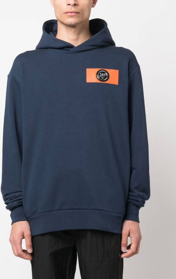 Plein Sport Hoodie met geborduurde tijger Blauw