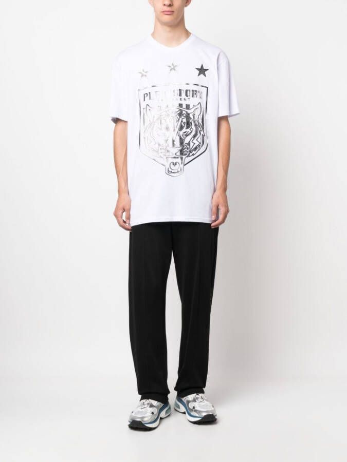 Plein Sport T-shirt met print Wit