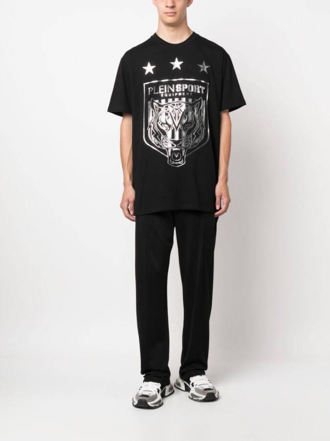 Plein Sport T-shirt met print Zwart