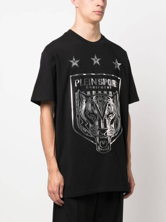 Plein Sport T-shirt met print Zwart