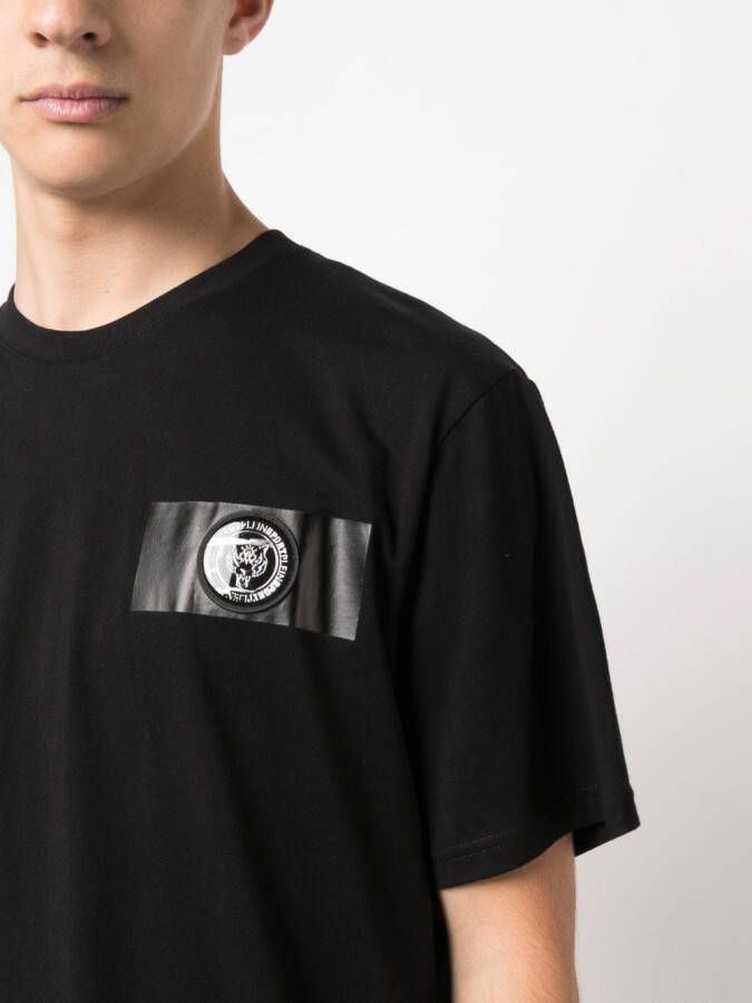 Plein Sport T-shirt met wapenschild Zwart