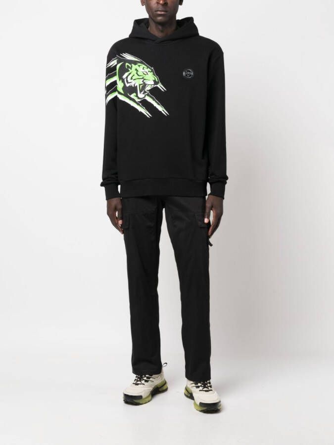Plein Sport Hoodie met print Zwart