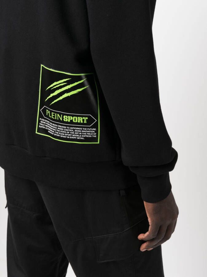 Plein Sport Hoodie met print Zwart