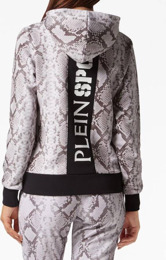 Plein Sport Hoodie met logopatch Grijs